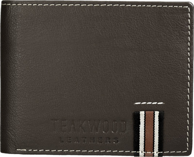 

Teakwood Men Brown Genuine Leather Wallet(4 Card Slots)