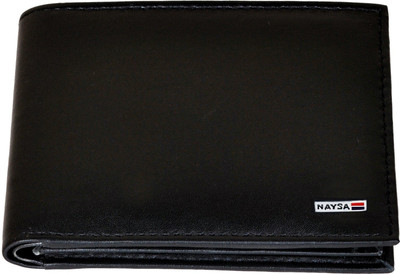 

Naysa Men Black Genuine Leather Wallet(7 Card Slots)