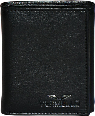 

Vermello Men Black Artificial Leather Wallet(6 Card Slots)