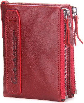 

SPL Men Casual Red Genuine Leather Wallet(6 Card Slots)