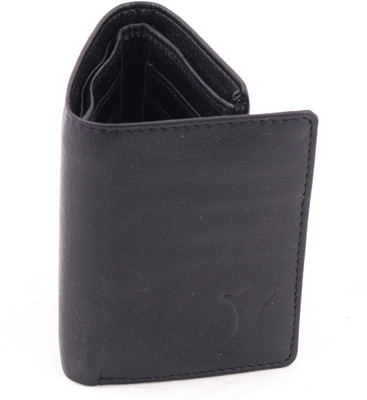 CREATURE Men Black Artificial Leather Wallet(6 Card Slots)