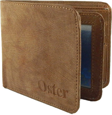 

Oster Men Brown Genuine Leather Wallet(8 Card Slots), Multicolor