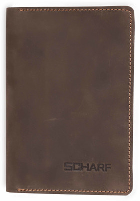 

Scharf Men Brown Genuine Leather Document Holder(4 Card Slots), Brown-49