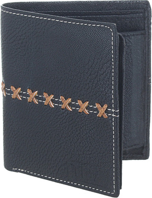 

The Blue Pink Men Black Artificial Leather Wallet(6 Card Slots), Black-01