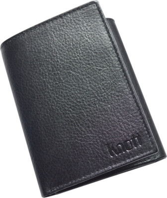 

Knott Men Black Genuine Leather Wallet(15 Card Slots), Black-13