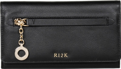 

RI2K Girls Black Genuine Leather Wallet(7 Card Slots), Black-02
