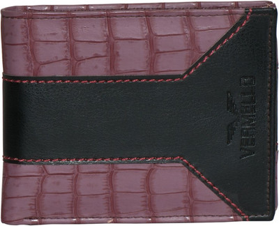 Vermello Men Brown Artificial Leather Wallet(3 Card Slots)