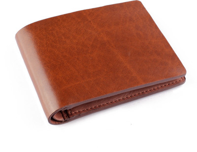 

OHM New York Men Tan Genuine Leather Wallet(4 Card Slots)