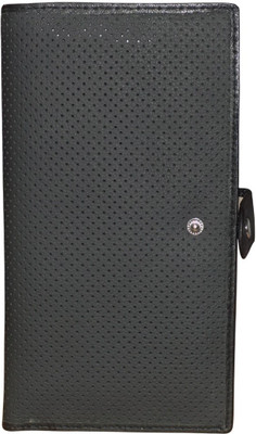 

Kan Men Multicolor Genuine Leather Wallet(8 Card Slots), Black:grey