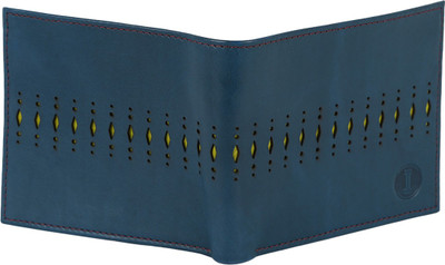 

INLAY Boys Blue Genuine Leather Wallet(10 Card Slots)