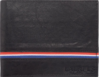 

Laurels Men Black Artificial Leather Wallet(10 Card Slots)