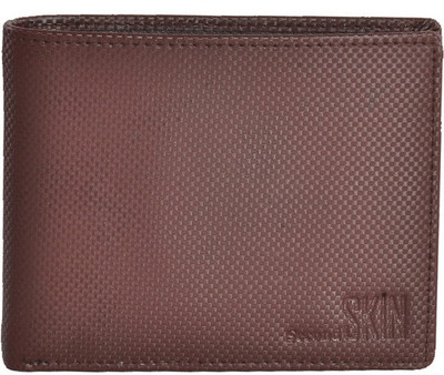 

Second Skin Men Brown Genuine Leather Wallet(10 Card Slots)