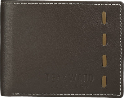 

Teakwood Men Brown Genuine Leather Wallet(4 Card Slots)