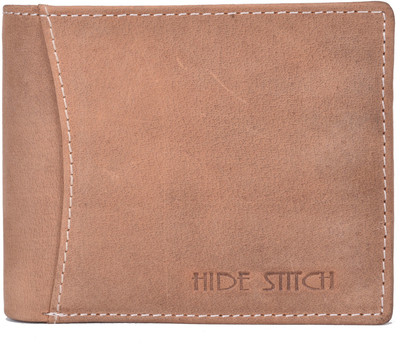 

Hidestitch Men Tan Genuine Leather Wallet(6 Card Slots), Tan-01