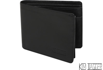 

Kim Jagger Men Black Genuine Leather Wallet(8 Card Slots)