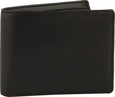 

reglle Men Black Artificial Leather Wallet(7 Card Slots)