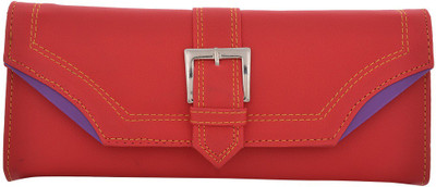 

Cuddle Girls Casual, Formal, Travel, Trendy Multicolor Fabric Wallet(4 Card Slots), Red