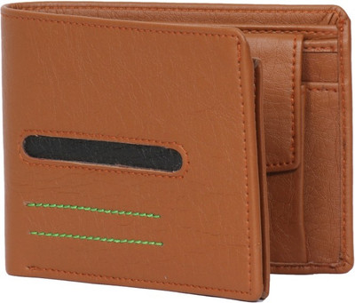 JMD Men Tan Artificial Leather Wallet(5 Card Slots)