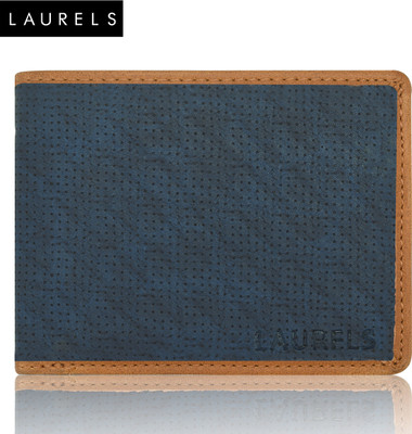 

Laurels Men Blue Artificial Leather Wallet(8 Card Slots)