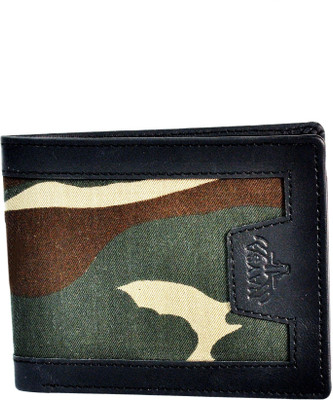 

Naysa Men Black Genuine Leather, Canvas Wallet(7 Card Slots)