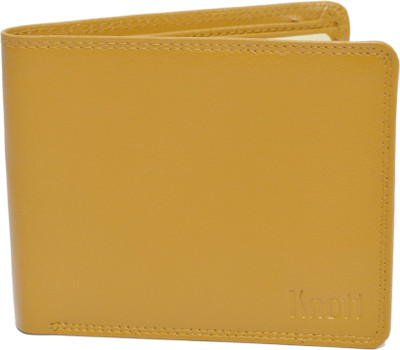 

Knott Men Yellow Genuine Leather Wallet(10 Card Slots), Yellow-04