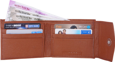 

White Bear Men Tan Artificial Leather Wallet(6 Card Slots)