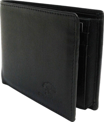 

NUKAICHAU Men Black Genuine Leather Wallet(10 Card Slots), Blk 10
