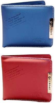 

Assashion Boys Blue, Maroon Artificial Leather Wallet(3 Card Slots), Blue & magenta