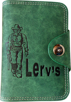 

Lervs Men Green Artificial Leather Wallet(16 Card Slots)
