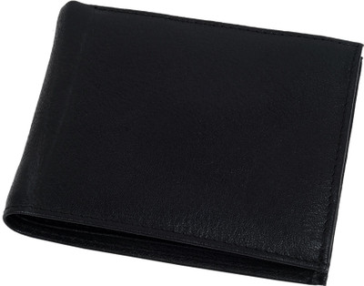 

ZINT Men Black Genuine Leather Wallet(6 Card Slots)