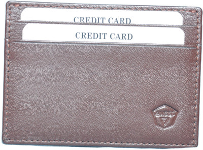 

ANSSS Men Brown Genuine Leather Card Holder(5 Card Slots)