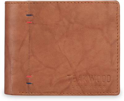 

Teakwood Men Orange Genuine Leather Wallet(2 Card Slots)