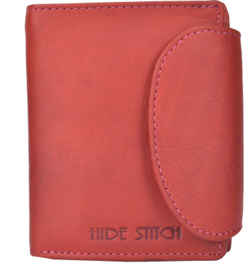 

Hidestitch Men Red Genuine Leather Wallet(6 Card Slots), Red-07