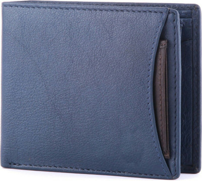 

Death by Color Men Blue Genuine Leather Wallet(6 Card Slots)
