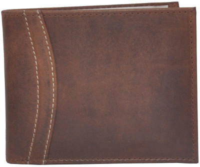 

Chappie Moustache Men Tan Genuine Leather Wallet(6 Card Slots)