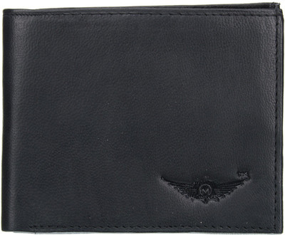 

MASKINO Men Black Genuine Leather Wallet(4 Card Slots)
