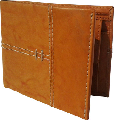 

NUKAICHAU Men Tan Genuine Leather Wallet(3 Card Slots), Tan 3