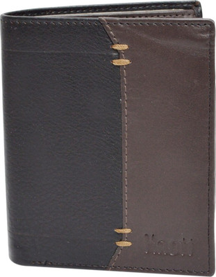 

Knott Men Brown Genuine Leather Wallet(8 Card Slots)