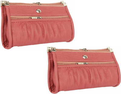 

Feel sixteen Girls Multicolor Genuine Leather Wallet(8 Card Slots), Feel pink dublicate pancha18