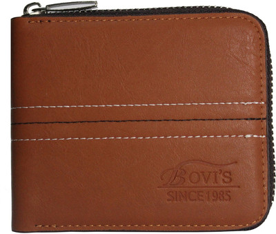 

Bovis Men Brown Genuine Leather Wallet(9 Card Slots)