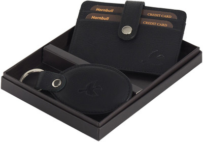 

Hornbull Men Brown Genuine Leather Card Holder(4 Card Slots), Black