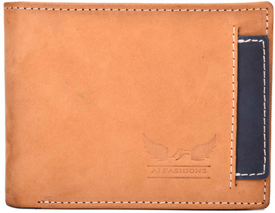 

AJ Fashions Men Brown Genuine Leather Wallet(9 Card Slots)