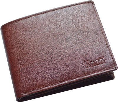 

Knott Men Brown Genuine Leather Wallet(18 Card Slots), Brown-18