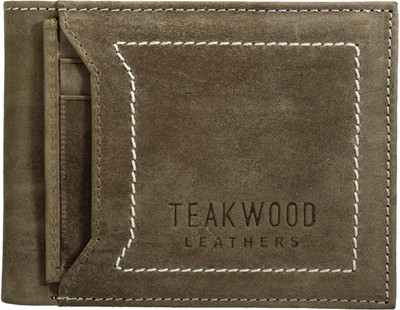 

Teakwood Men Brown Genuine Leather Wallet(4 Card Slots)