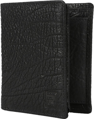 

Regnum Men Black Genuine Leather Wallet(7 Card Slots)