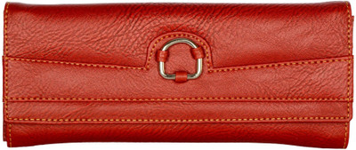 Cuddle Women Casual Red Fabric Wallet(4 Card Slots), Maroon