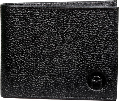 

MOSPL Men Black Genuine Leather Wallet(10 Card Slots)