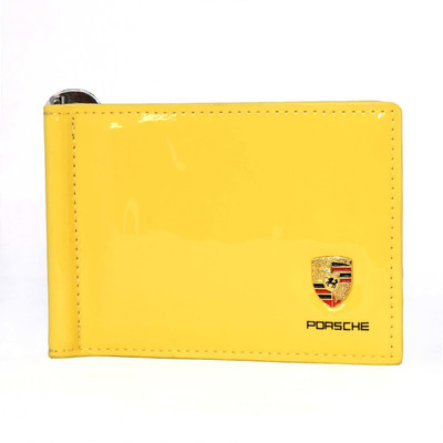 

D'zigners Men Yellow Genuine Leather Money Clip(8 Card Slots)
