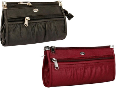 

Feel sixteen Girls Casual Multicolor Genuine Leather Wallet(8 Card Slots), Feel bl 07 marun pancha