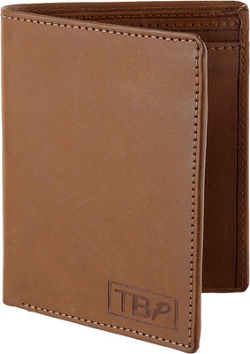 

The Blue Pink Men Tan Artificial Leather Wallet(6 Card Slots), Tan-08